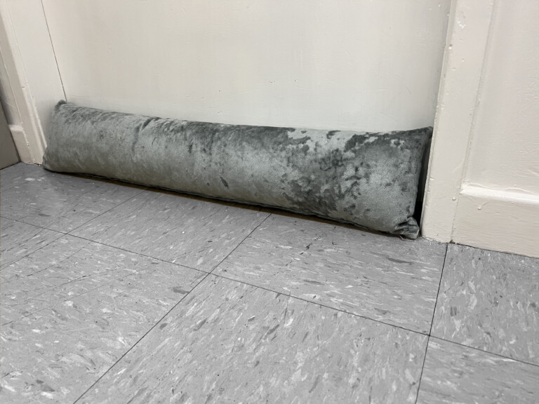 Marble Velour Dove Draught Excluder