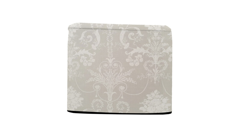 Laura Ashley Elmore Check Silver Indoor Pouffe