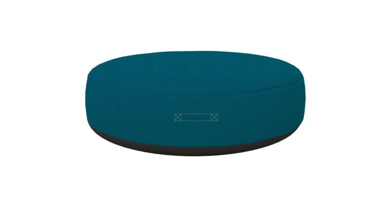 Indoor Meadow Navy Floor Cushion