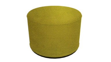 Plush Olive Indoor Pouffe