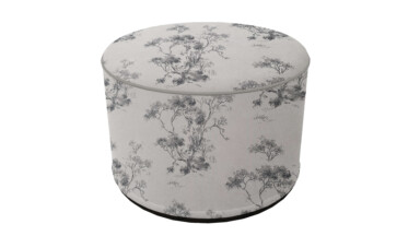 Laura Ashley Elmley Steel Indoor Pouffe