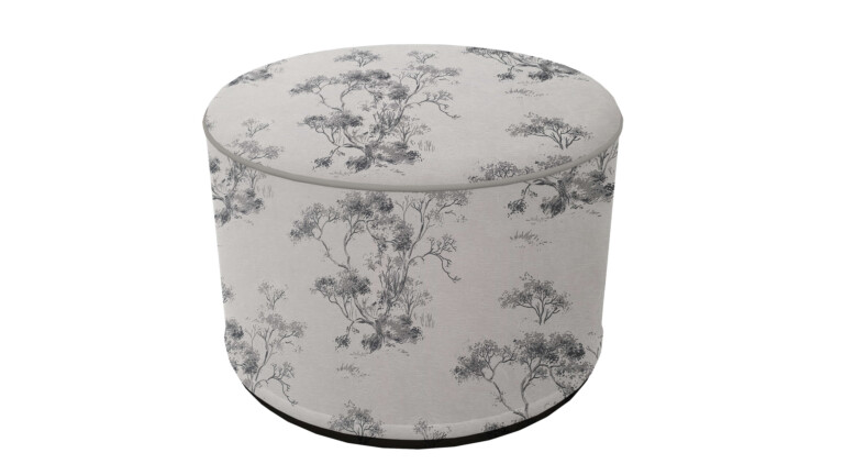 Laura Ashley Florin Pale Gold Indoor Pouffe