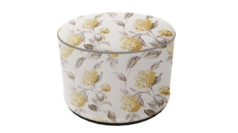 Laura Ashley Hydrangea Camomile Indoor Pouffe