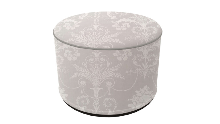 Laura Ashley Josette Dove Grey Indoor Pouffe