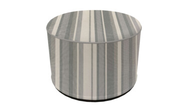 Laura Ashley Kimpton Pale Steel Indoor Pouffe