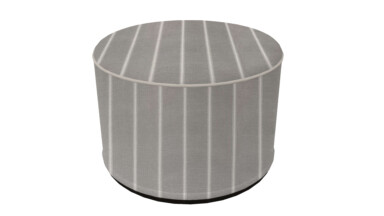 Laura Ashley Ayden Stripe Silver Indoor Pouffe