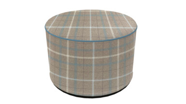 Laura Ashley Keynes Duck Egg Indoor Pouffe