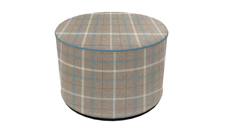 Laura Ashley Luxford Stripe Duck Egg Indoor Pouffe