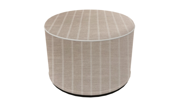 Laura Ashley Linen Stripe Indoor Pouffe