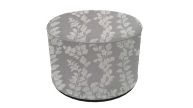 Laura Ashley Waxham Steel Indoor Pouffe