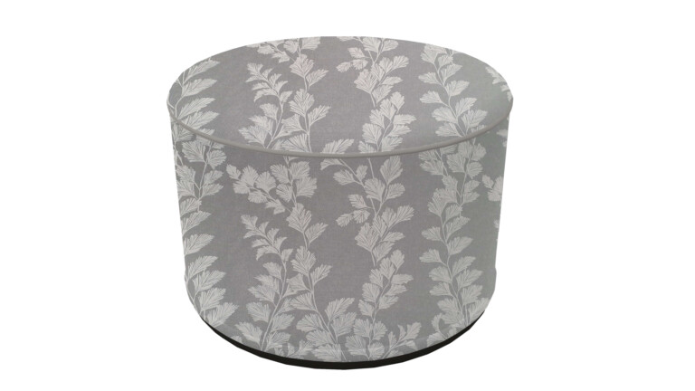 Laura Ashley Waxham Steel Indoor Pouffe