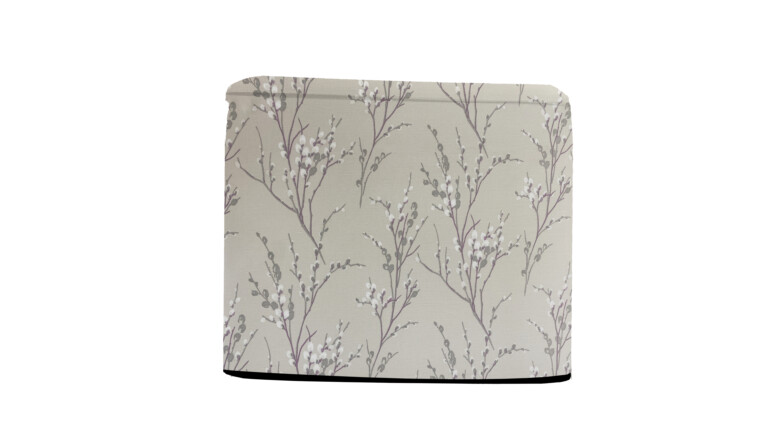 Laura Ashley Pussy Willow Dove Grey Indoor Pouffe