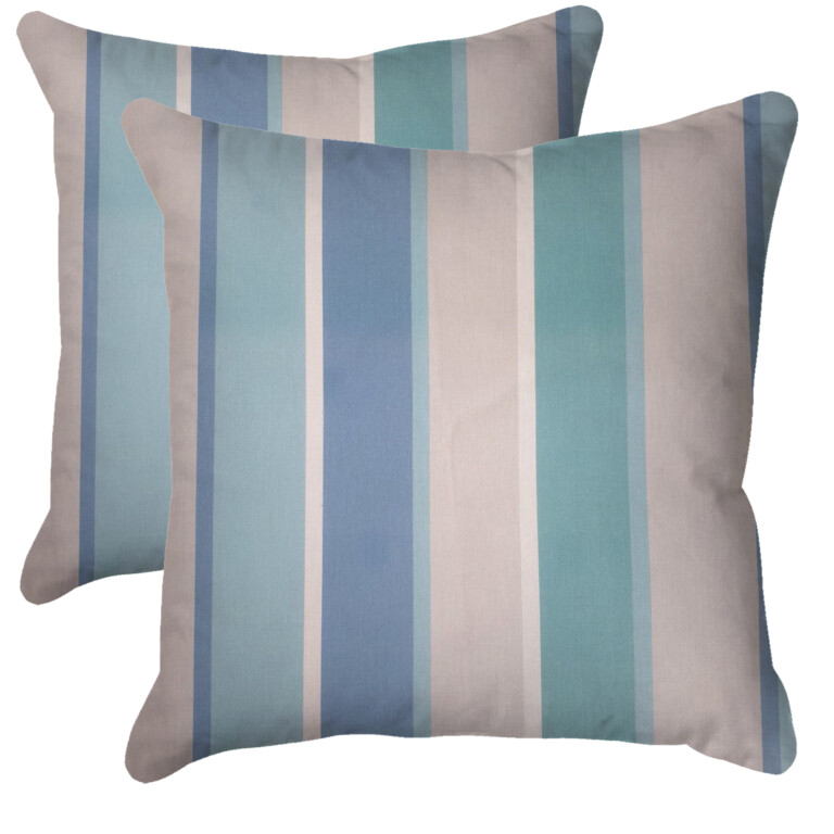 Starn Stripe Blue Outdoor Cushion