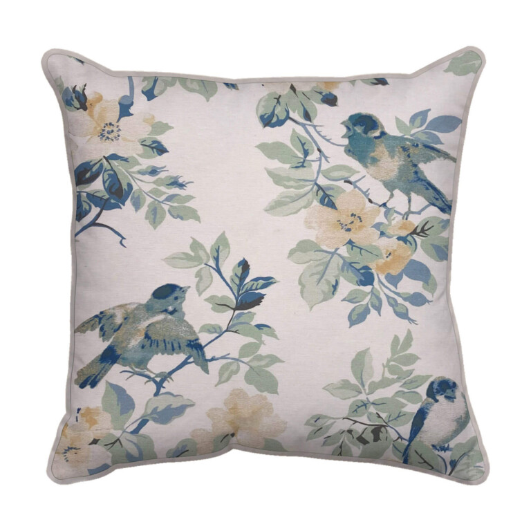 Laura Ashley Wisteria Duck Egg Outdoor Cushion