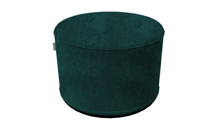 Marble Velour Teal Indoor Pouffe