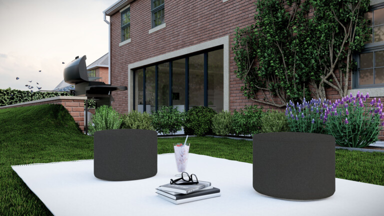 Ventura Silver Outdoor Pouffe