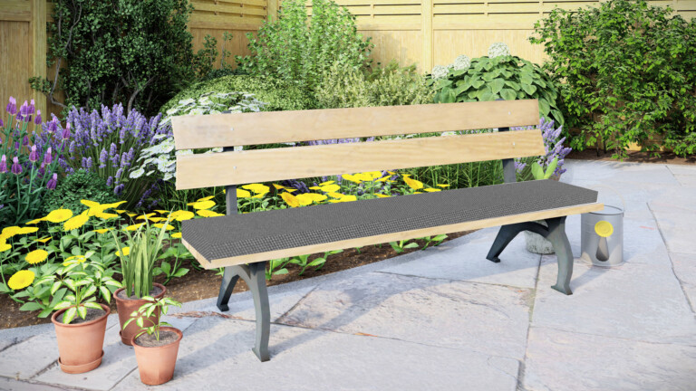 Ventura Silver Outdoor Bench Pad