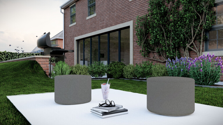 Ventura Silver Outdoor Pouffe