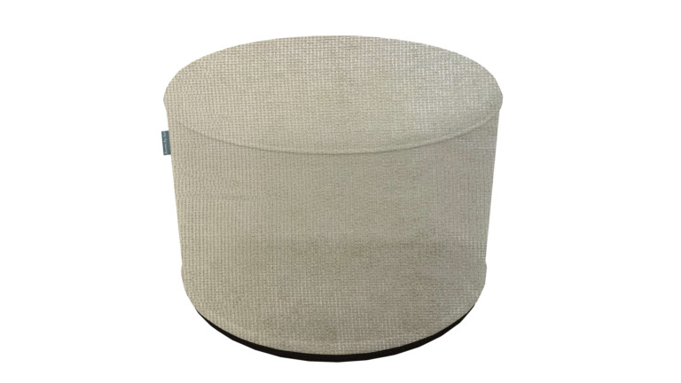 Waffle Silver Indoor Pouffe