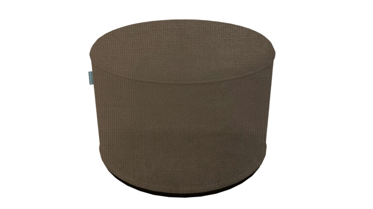 Waffle Silver Indoor Pouffe