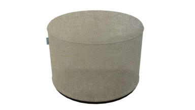 Waffle Silver Indoor Pouffe