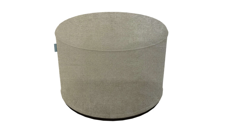 Waffle Silver Indoor Pouffe