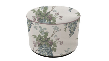 Laura Ashley Wisteria Duck Egg Outdoor Pouffe