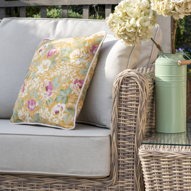 Laura Ashley Alys Ochre Outdoor Cushion