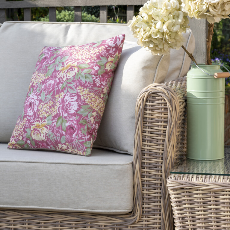 Laura Ashley Alys Raspberry Outdoor Cushion