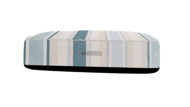 Laura Ashley Awning Stripe Seaspray Indoor Floor Cushion