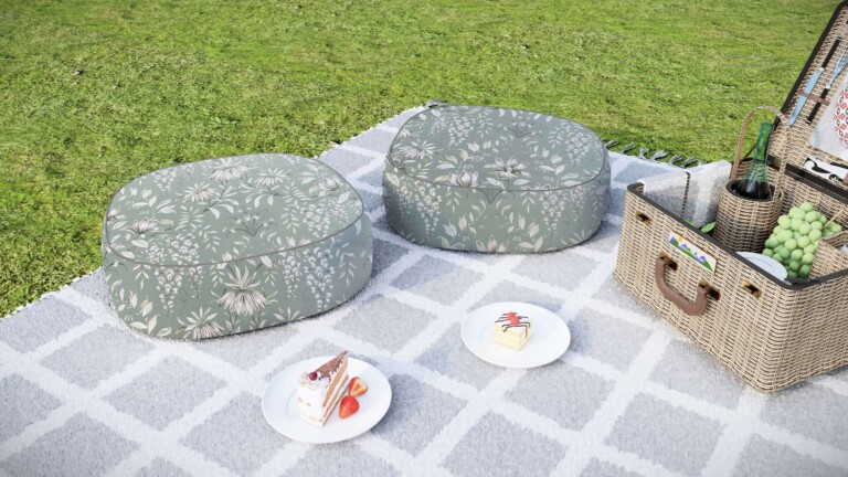 Laura Ashley Parterre Sage Outdoor Floor Cushion