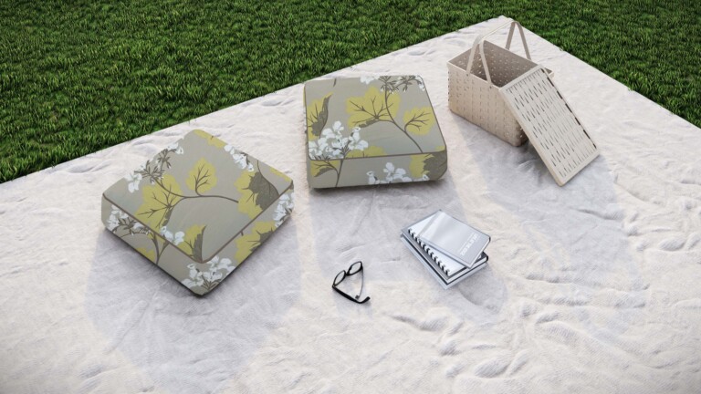 Laura Ashley Milwood Camomile Outdoor Floor Cushion