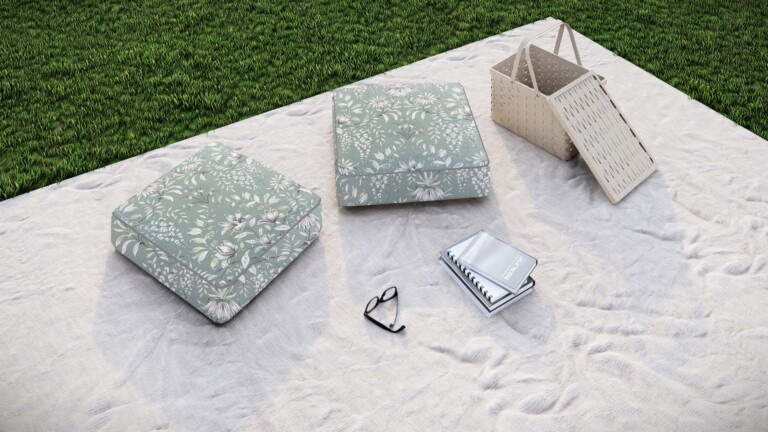 Laura Ashley Parterre Sage Outdoor Floor Cushion